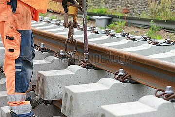 Bauarbeiten an einer Gleisanlage