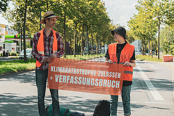 Letzte Generation demonstriert in Regensburg