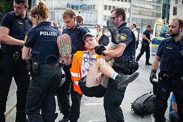Letzte Generation blockiert in München