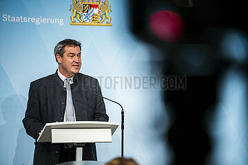 Pressekonferenz in München mit Markus Söder (CSU) zum weiteren Verfahren mit Hubert Aiwanger