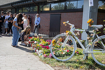 Mahnwache für getöteten 15-jährigen Radfahrer in Hamburg