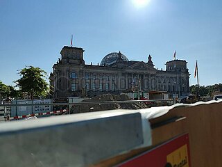Baustelle vor Deutschem Bundestag