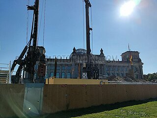 Baustelle vor Deutschem Bundestag