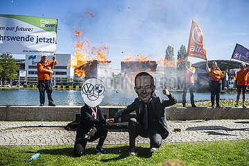 Protestaktion des Attac gegen die IAA in München