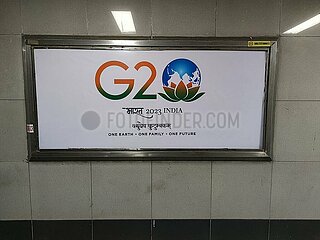 Logo des G20-Gipfels in Indien