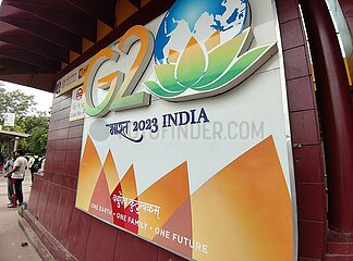 Logo des G20-Gipfels in Indien