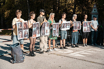 Letzte Generation demonstriert vor JVA Stadelheim