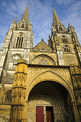 FRANCE. PYRENEES-ATLANTIQUES (64). BAYONNE. CATHEDRALE SAINTE-MARIE. FACADE OUEST