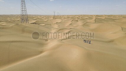 China-Xinjiang-Taklimakan Desert-Power Supply (CN)