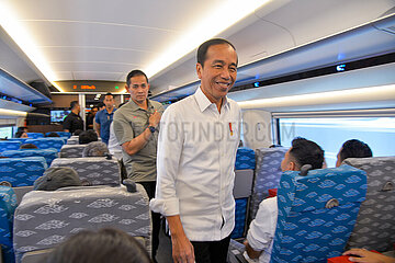 Indonesien-Präsident-Jakarta-Bandung HSR-Ride