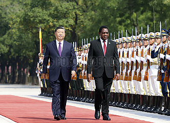 China-Beijing-Xi Jinping-Zambian President Talks (CN)