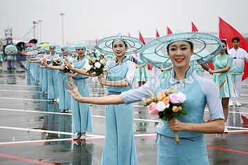 China-Zhejiang-Hangzhou-Asian-Spiele-Republik von Korea-PM-Arrival (CN)