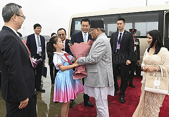 China-Zhejiang-Hangzhou-Asian Games-Nepalese PM-Arrival (CN)