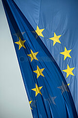 Deutschland  Bremen - EU-Fahne flattert im Wind