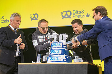 Eröffnung der Start-Up Messe Bits & Pretzels in München