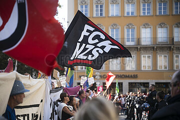 Demonstration gegen Wahlkampfveranstaltung der AFD in München