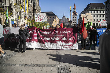 Demonstration gegen Wahlkampfveranstaltung der AFD in München
