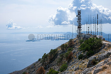 Berg Pantokrator  Antennenanlage  Korfu  Griechenland