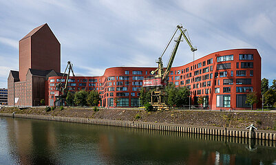 Landesarchiv NRW im Innenhafen Duisburg  Ruhrgebiet  Nordrhein-Westfalen  Deutschland