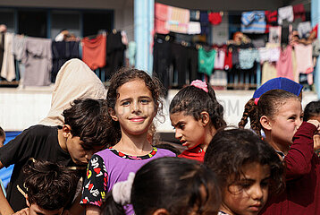 (FOCUS)MIDEAST-GAZA-PALESTINIAN-ISRAELI CONFLICT-DISPLACED CHILDREN