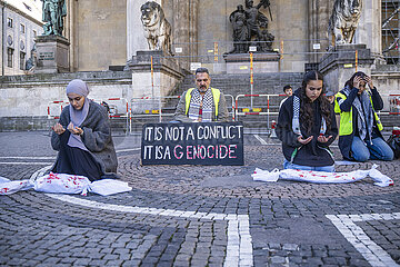 Religiöse Demonstration in Solidarität mit Palästina  in München