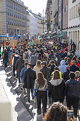 Religiöse Demonstration in Solidarität mit Palästina  in München