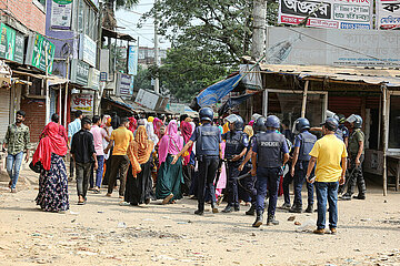Protest für höheren Mindeslohn in Bangladesch