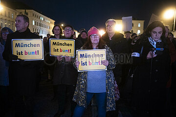Demonstration gegen den Rechtsruck am 9. November in München