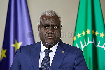 Berlin  Deutschland - Der Vorsitzende der Kommission der Afrikanischen Union Moussa Faki Mahamat im Bundeskanzleramt.