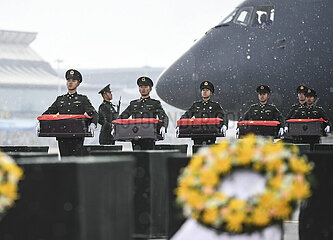 CHINA-LIAONING-SHENYANG-CPV SOLDIERS' REMAINS-RETURN (CN)