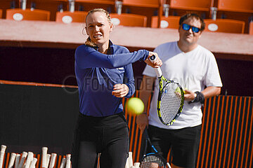 Children's Tennis Clinic With Maria Sakkari and Caroline Woznicki