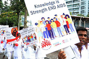 SRI LANKA-COLOMBO-WORLD AIDS DAY-COMMEMORATION