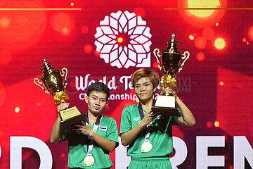 (SP)THAILAND-BANGKOK-TEQBALL-WORLD CHAMPIONSHIPS-WOMEN'S DOUBLES