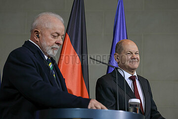 Lula da Silva  Scholz Pressekonferenz in Berlin