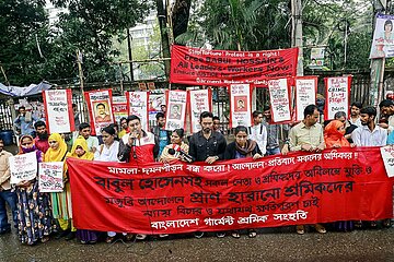 Garment Workers Protest - Dhaka  Bangladesch