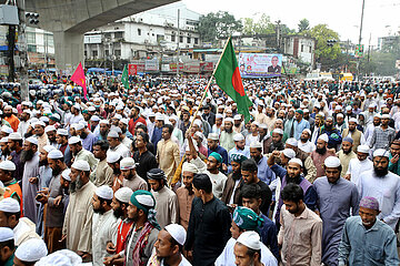 Islamic Activities Group protests against national election in Bangladesh