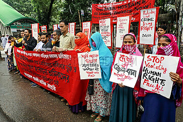Garment Workers Protest - Dhaka  Bangladesch