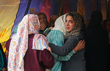 Funeral Of A Jammu and Kashmir Police Inspector Injured In Militant Attack In Srinagar