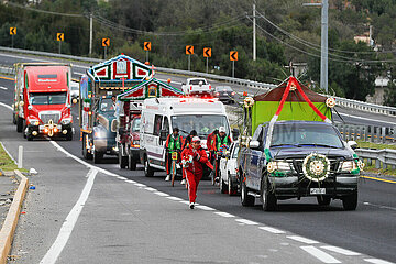 Pilgrims Devotees of the Virgin of Guadalupe on his Journey