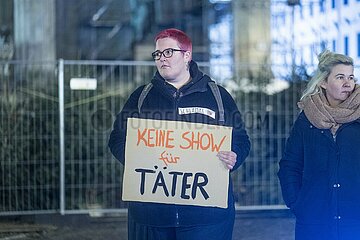 Demonstration gegen das Konzert von Till Lindemann in München