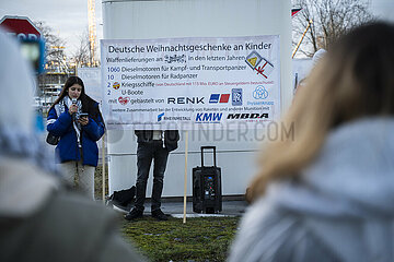 Demonstration gegen Waffenlieferungen am Israel bei Rheinmetall München
