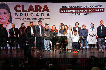 Clara Brugada installation of the Committee of Social and Popular Movements