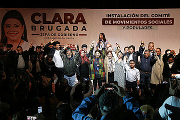 Clara Brugada installation of the Committee of Social and Popular Movements