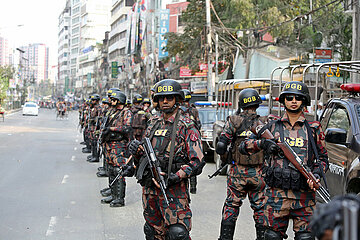 Vor den Parlamentswahlen in Bangladesch: Militär patroulliert durch die Straßen von Dhaka
