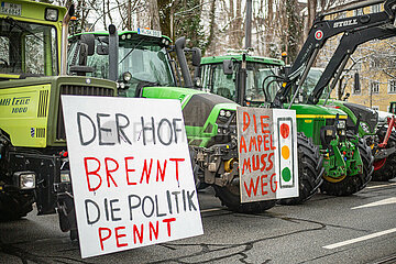 Auftakt der Bauernproteste in München