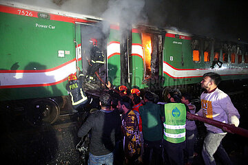 Brand in Zug in Dhaka  Bangladesch