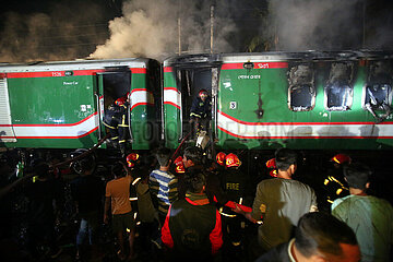 Brand in Zug in Dhaka  Bangladesch