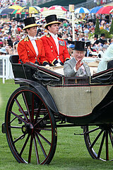 Ascot  Grossbritannien  Koenig Charles III beim Pferderennen Royal Ascot