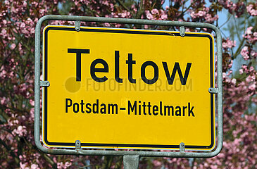 Teltow  Deutschland  Ortseingangsschild