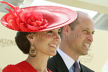 Ascot  Grossbritannien  HRH Prince William  Prince of Wales and HRH Catherine  Princess of Wales